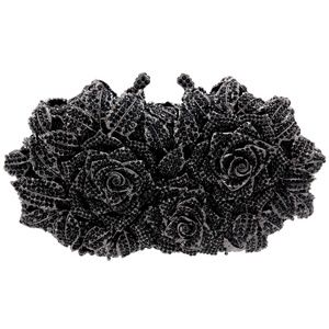 Luyxury Crystal purse Floral 3 Roses Bridal Party